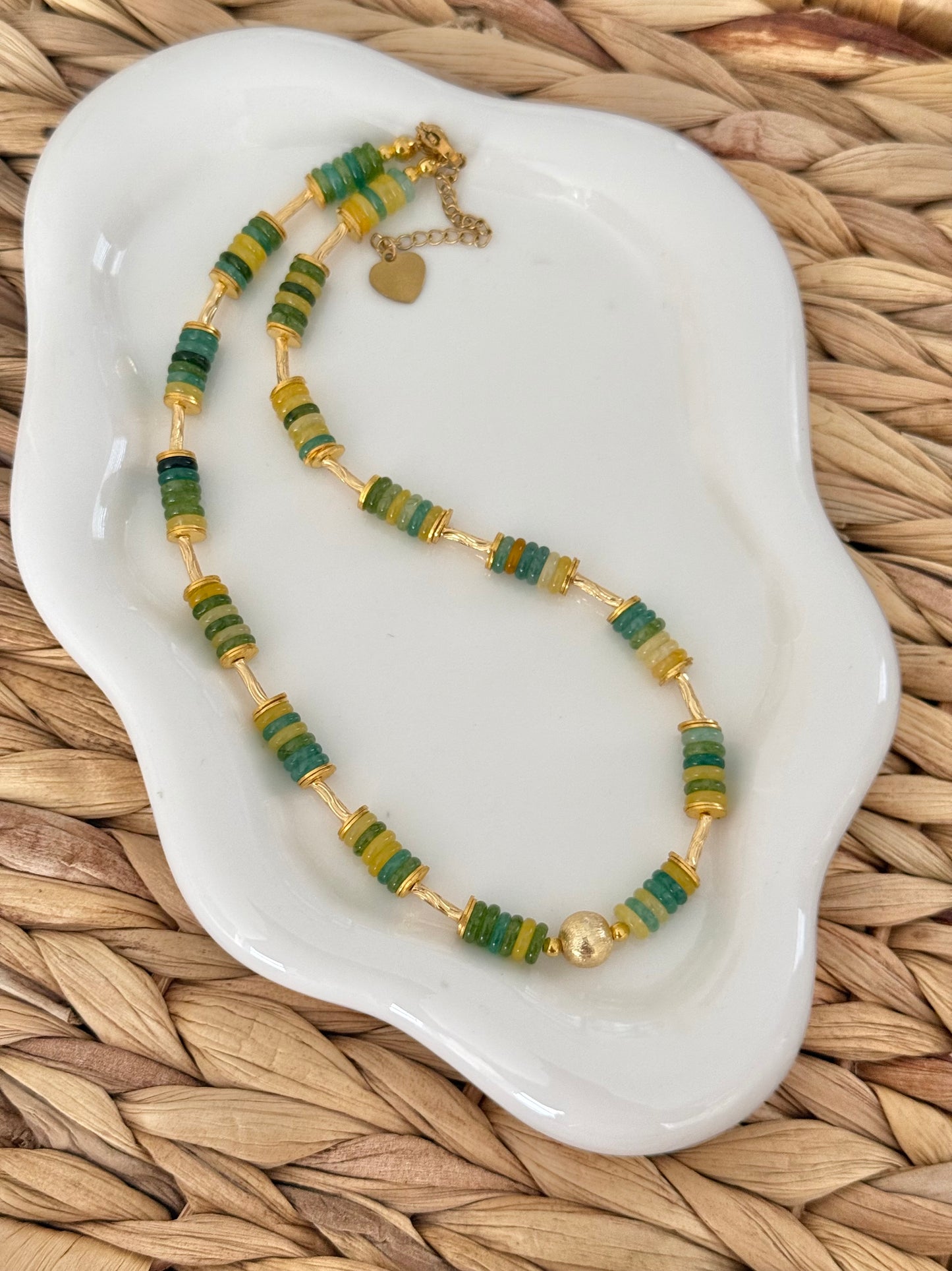 Green autumn necklace