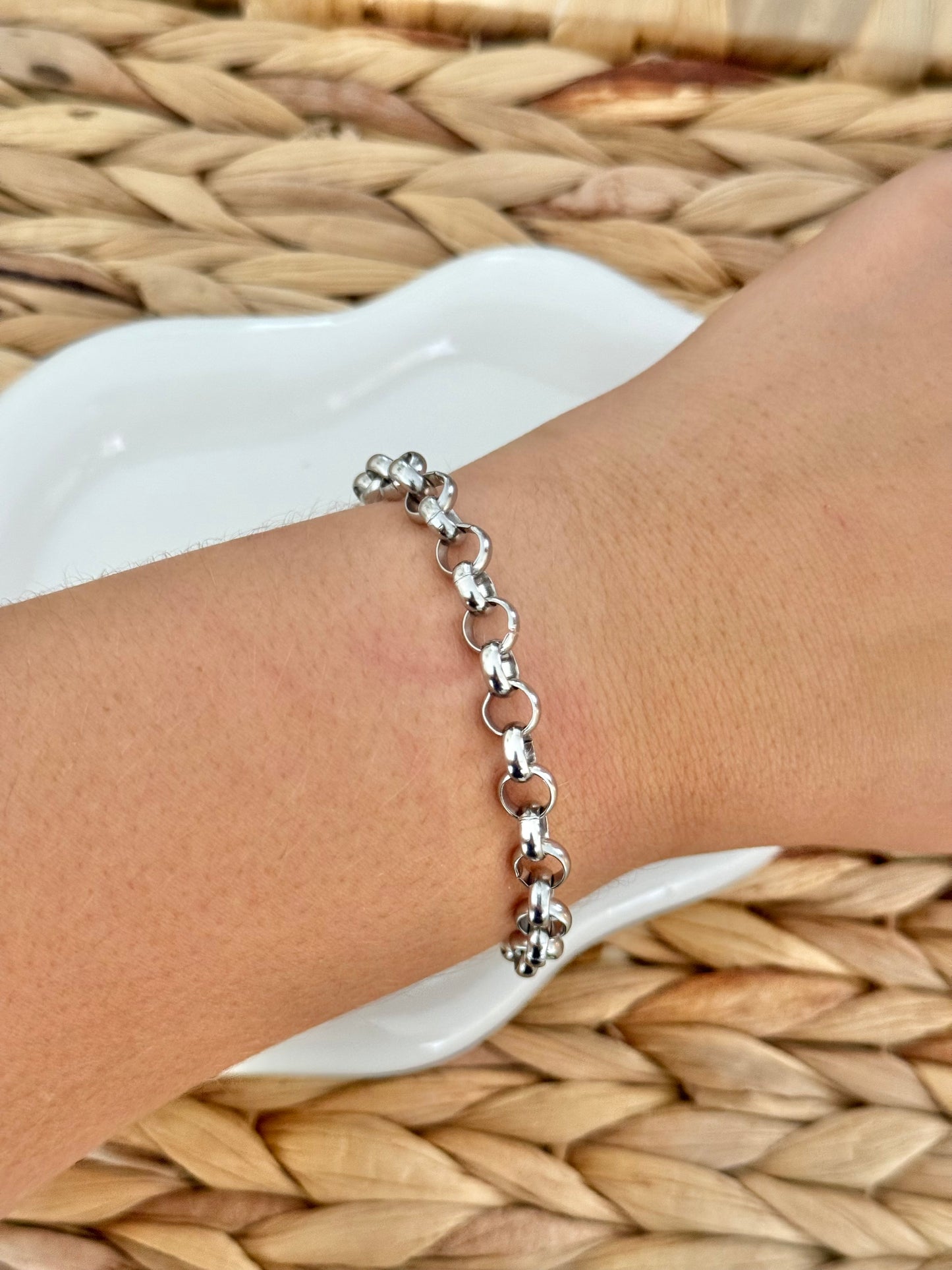 Roll silver bracelet