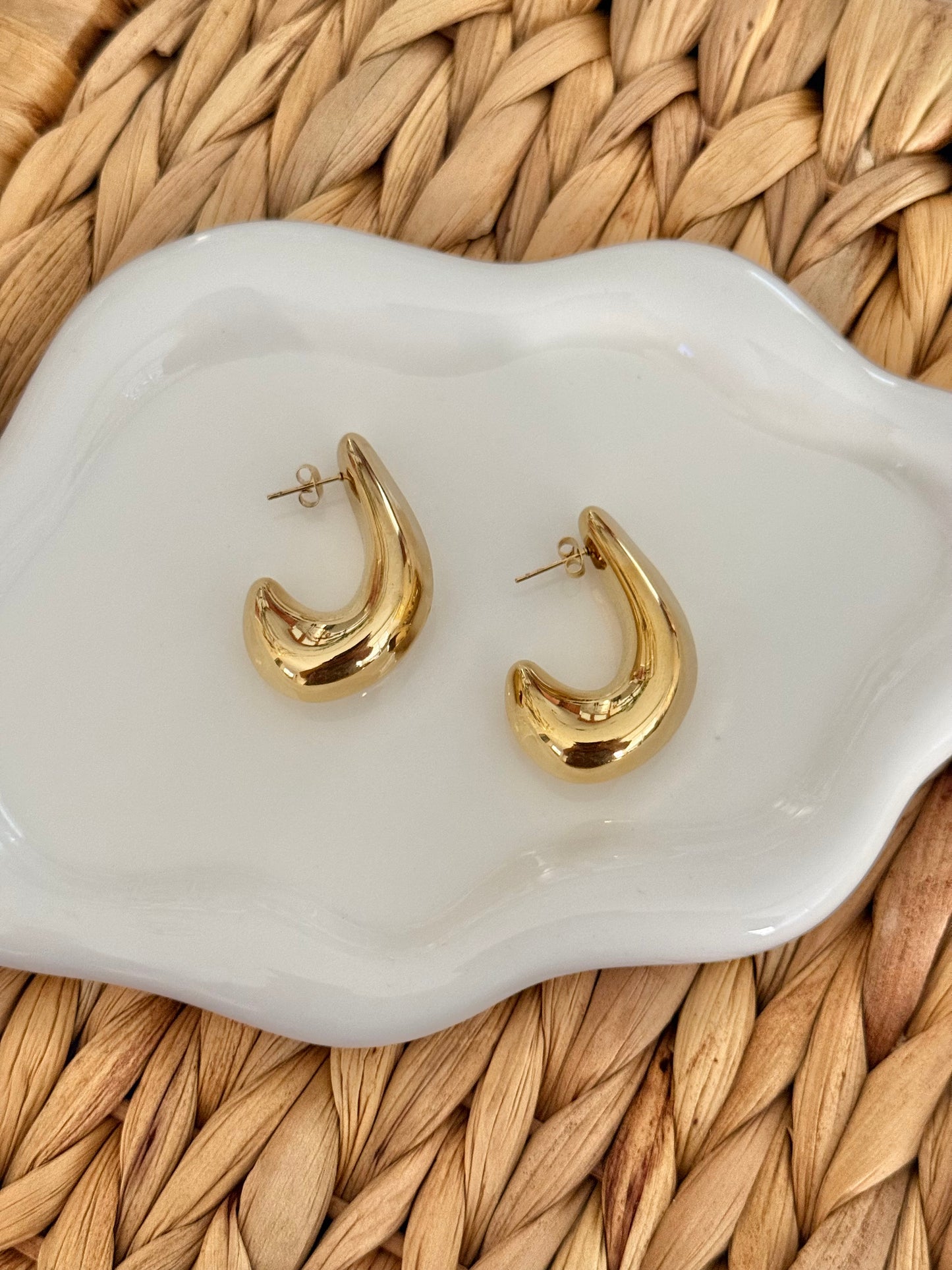Chunk golden earrings