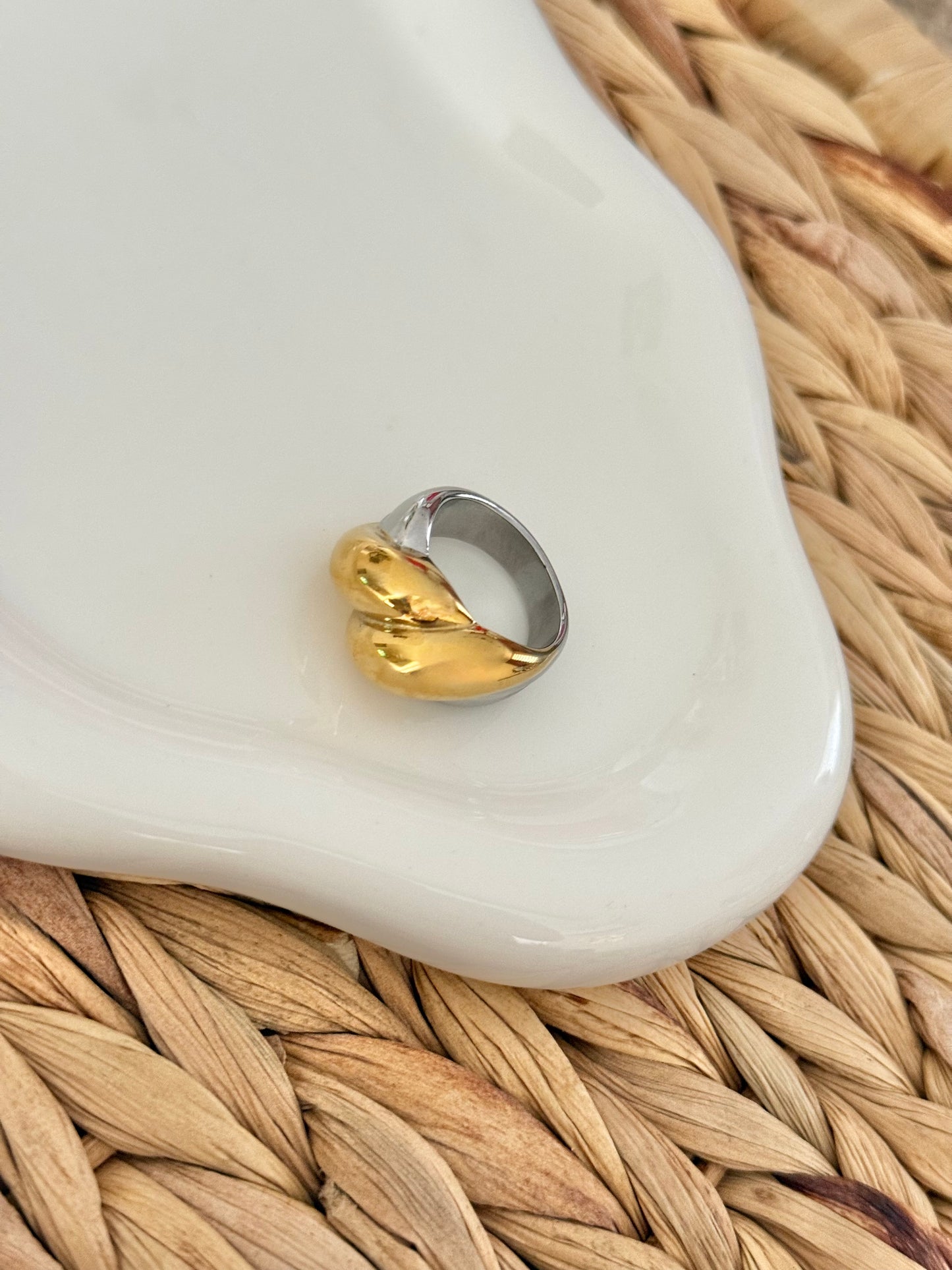 Rope double tone ring
