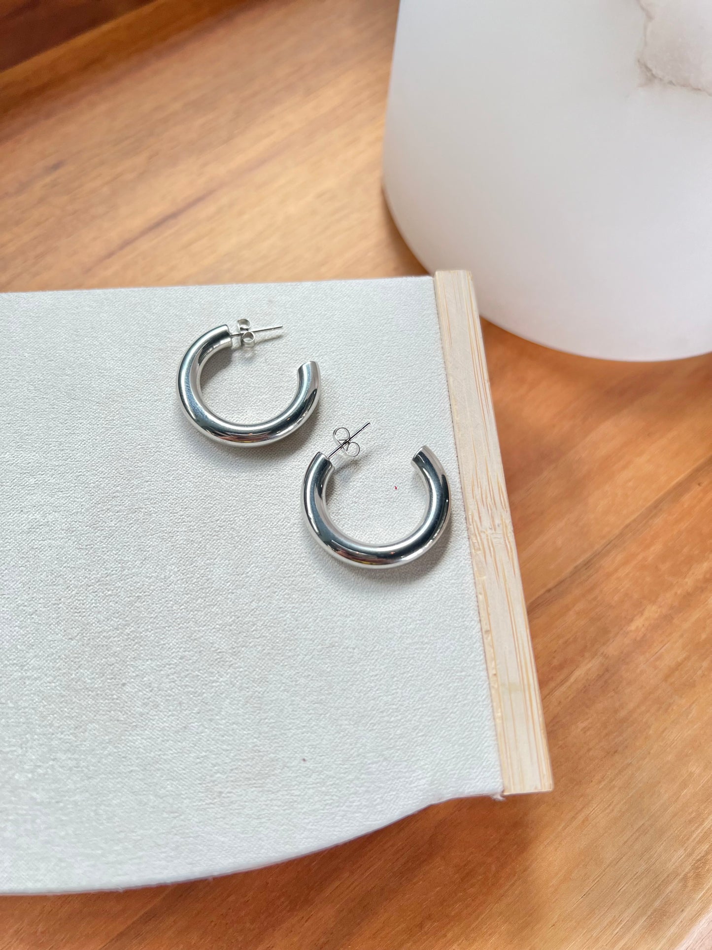 Silver hoops