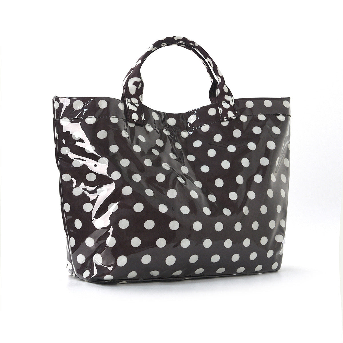 Polka dots brown bag