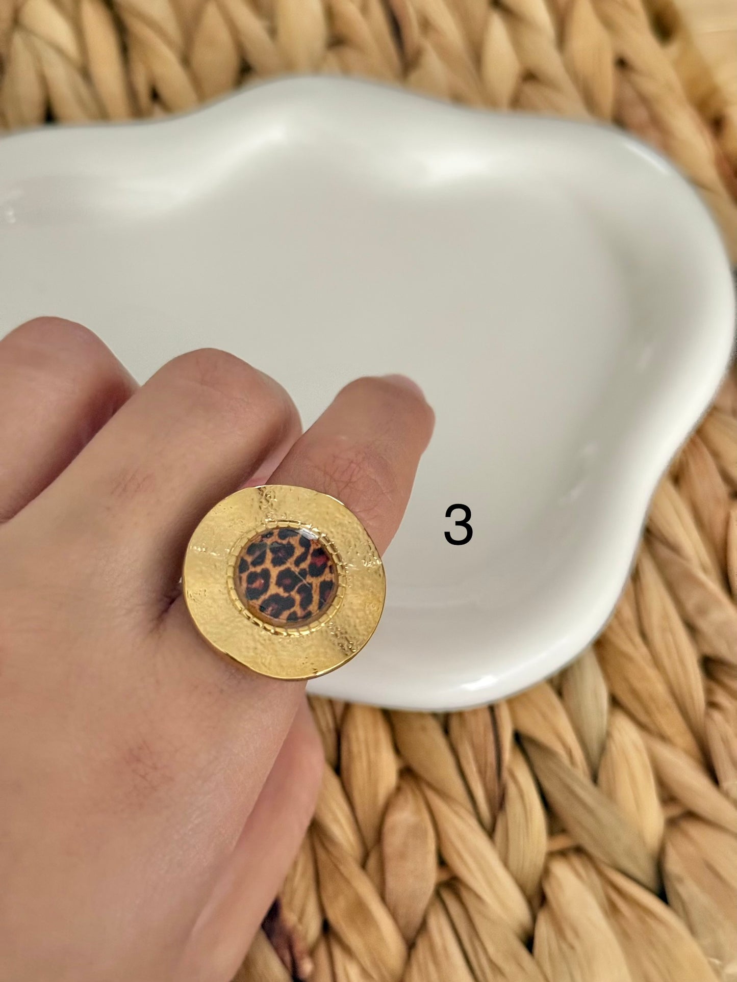 Animal print rings