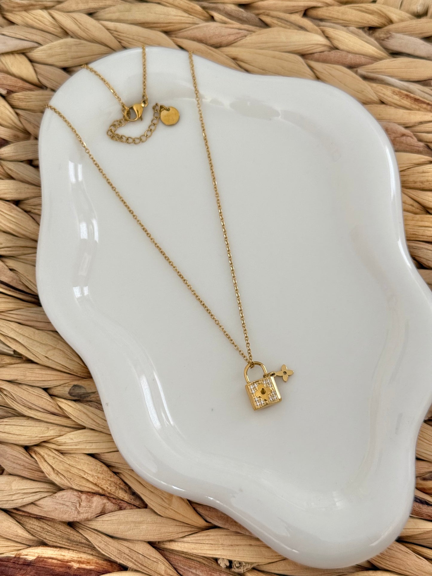 Lv padlock necklace