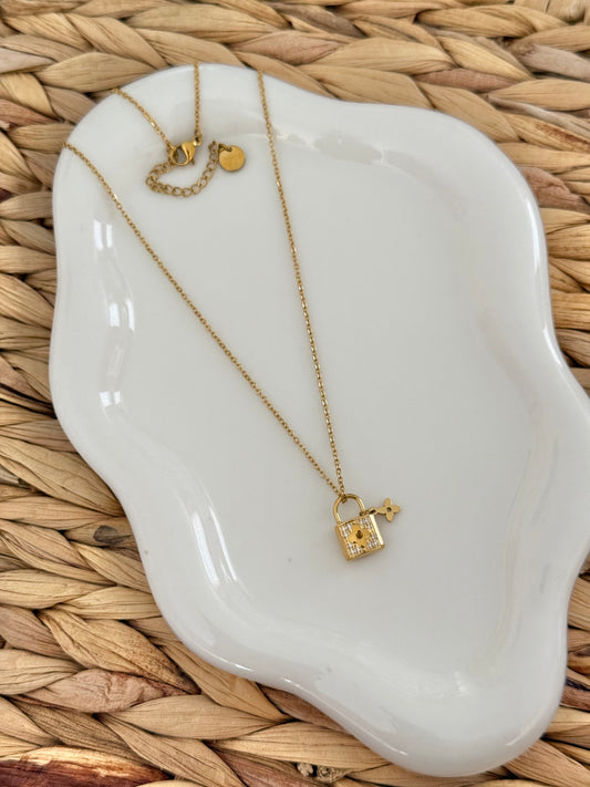 Lv padlock necklace