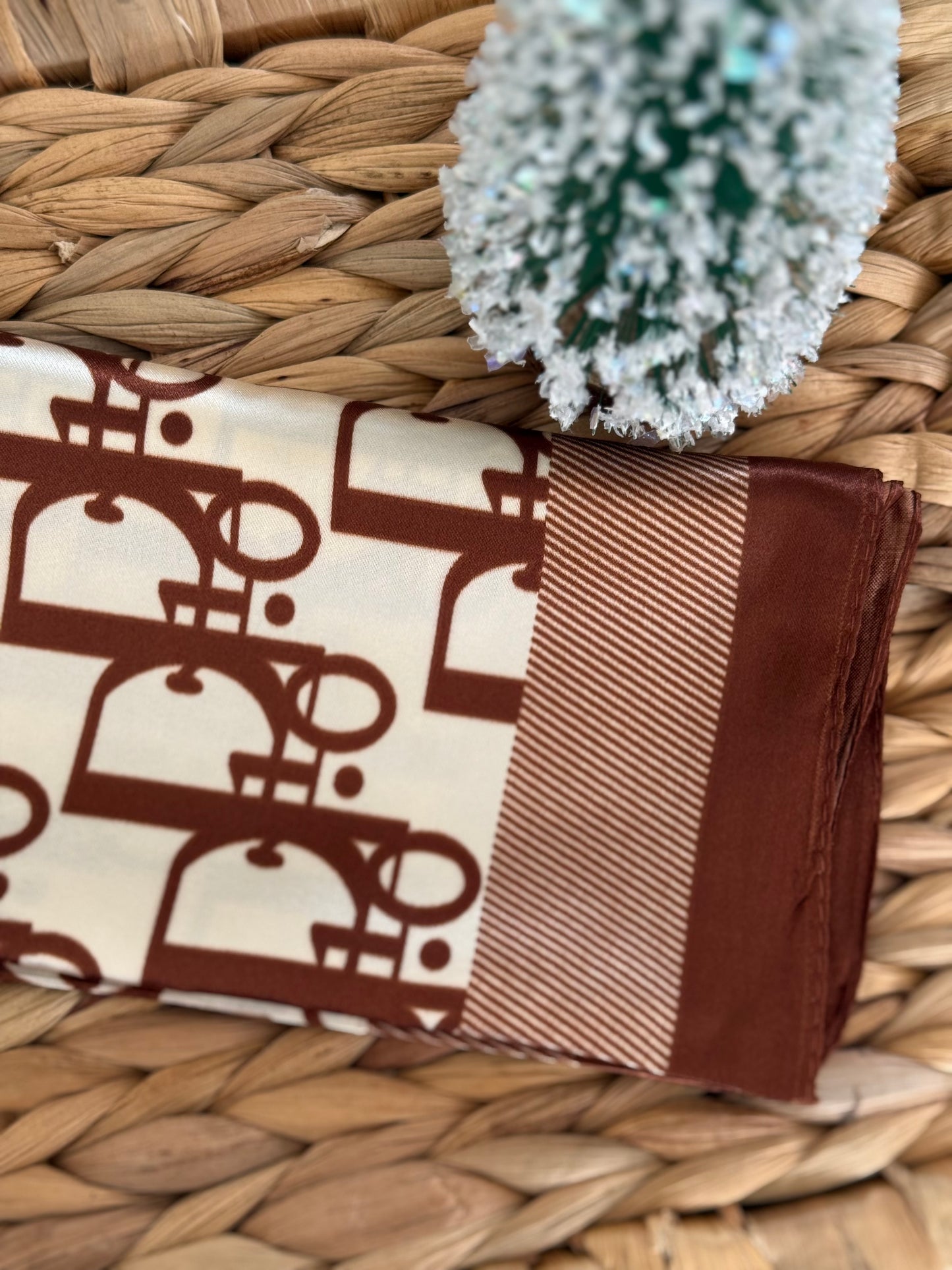 Dior brown handkerchief