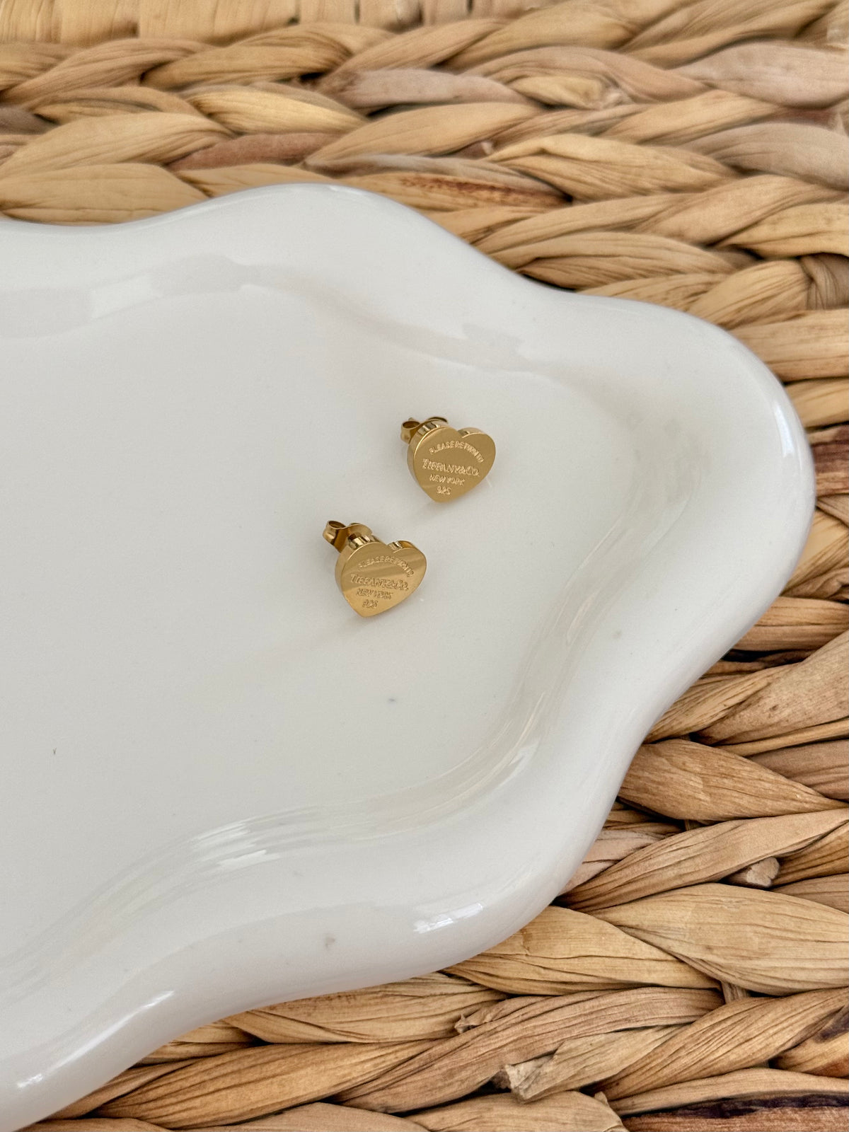 Imitation heart studs