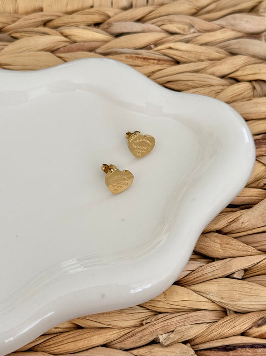 Imitation heart studs