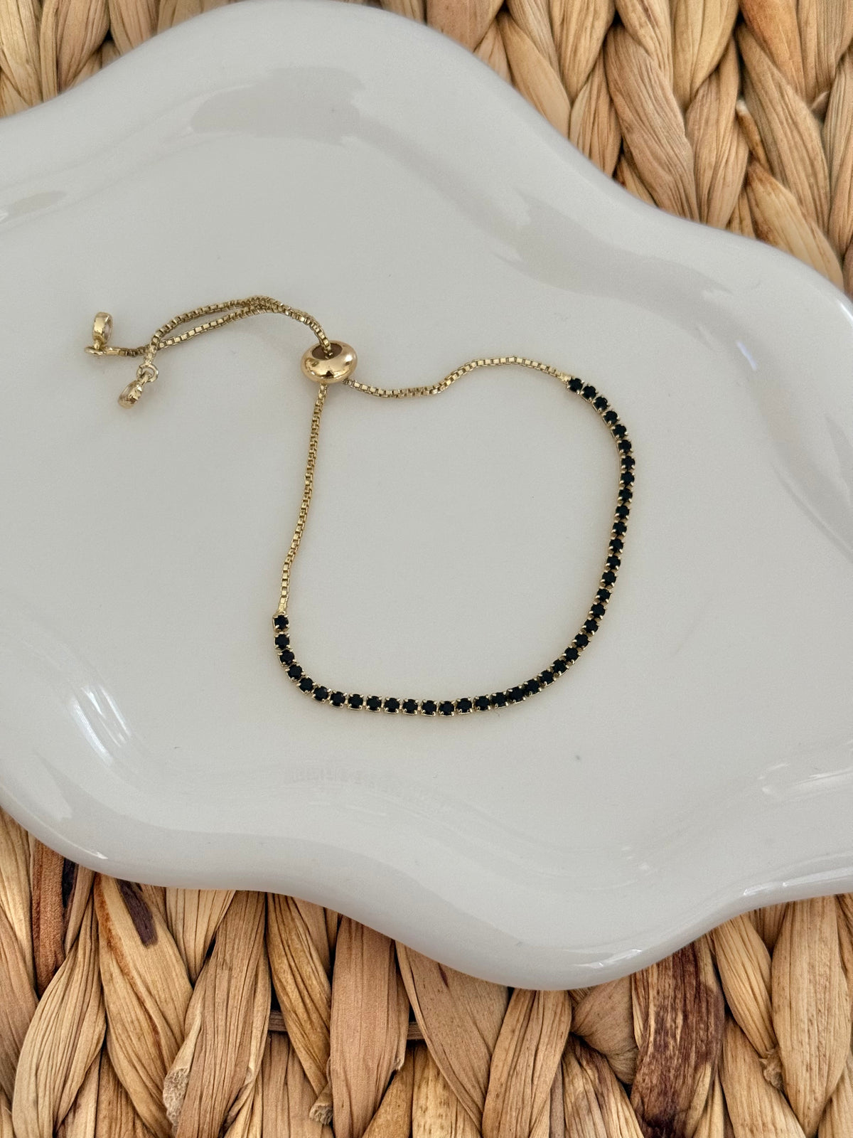 Black tennis bracelet