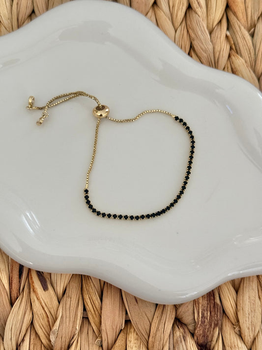 Black tennis bracelet
