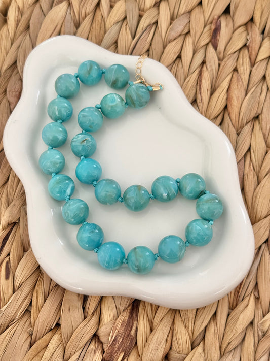 Celeste chunk necklace
