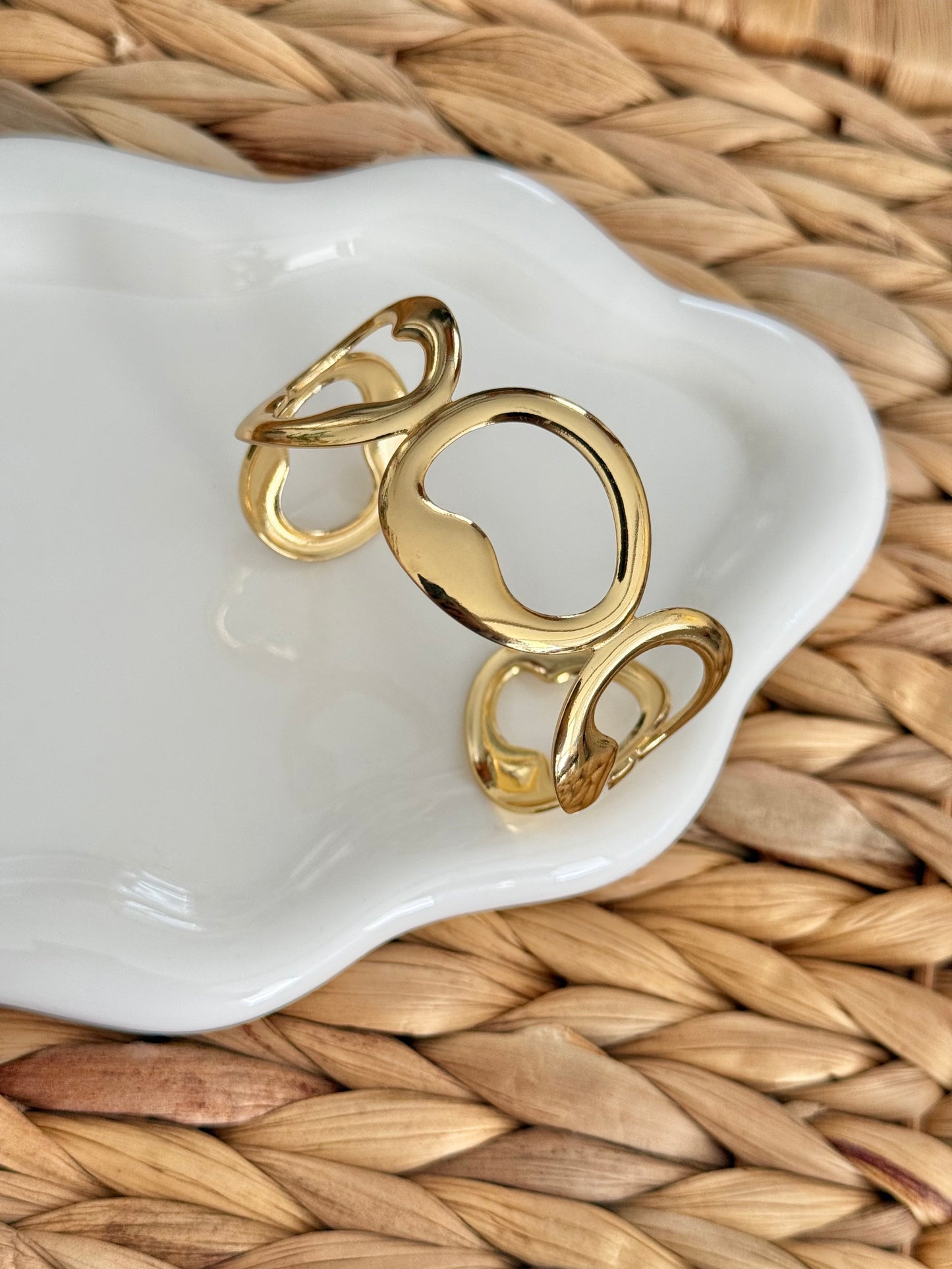 Golden circles cuff