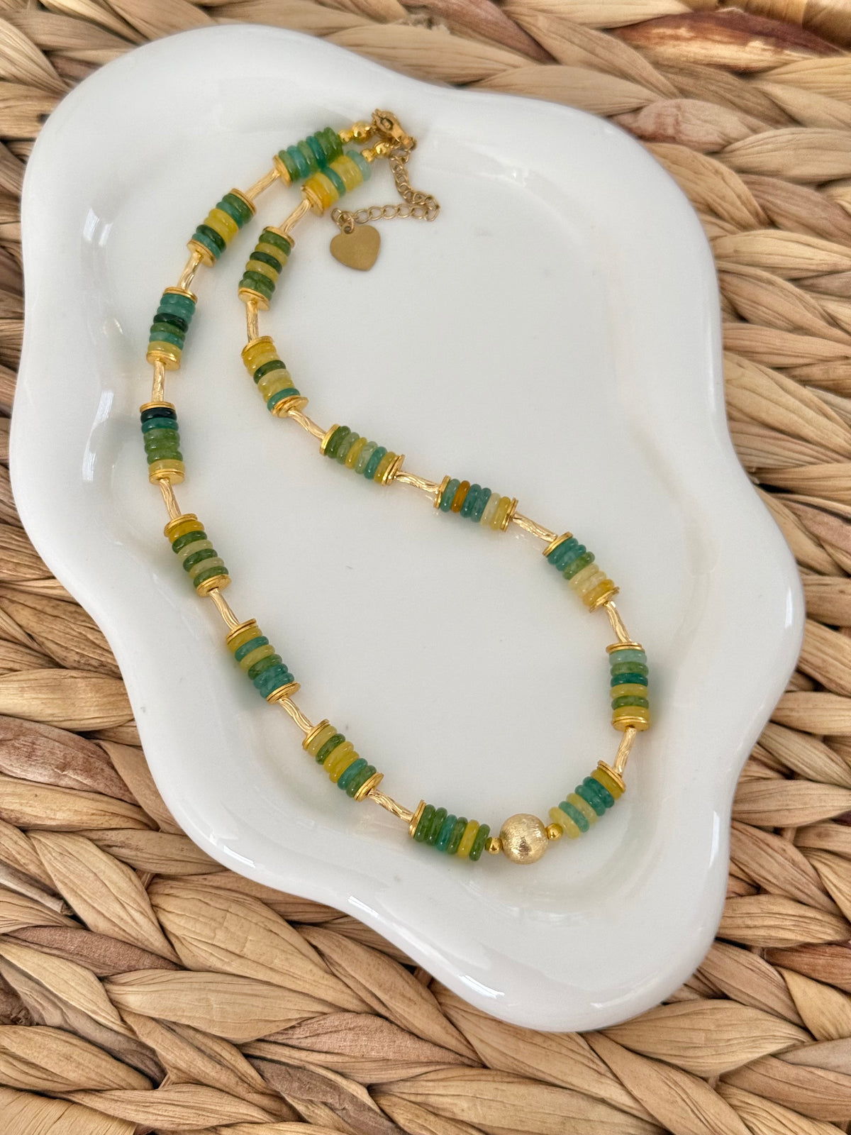 Green autumn necklace