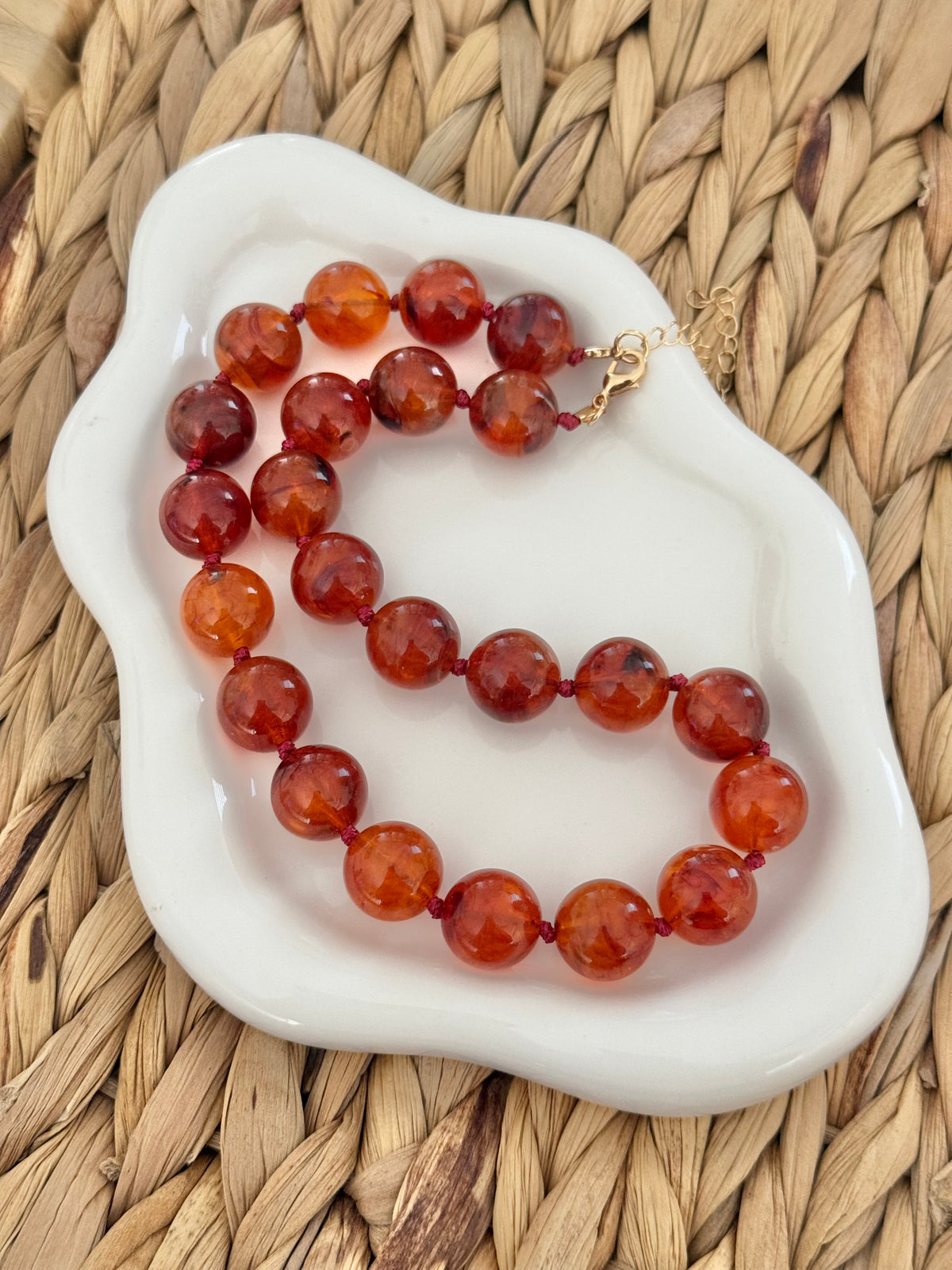 Brown chunk necklace