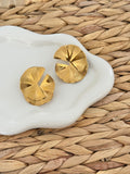 Half gold earrings