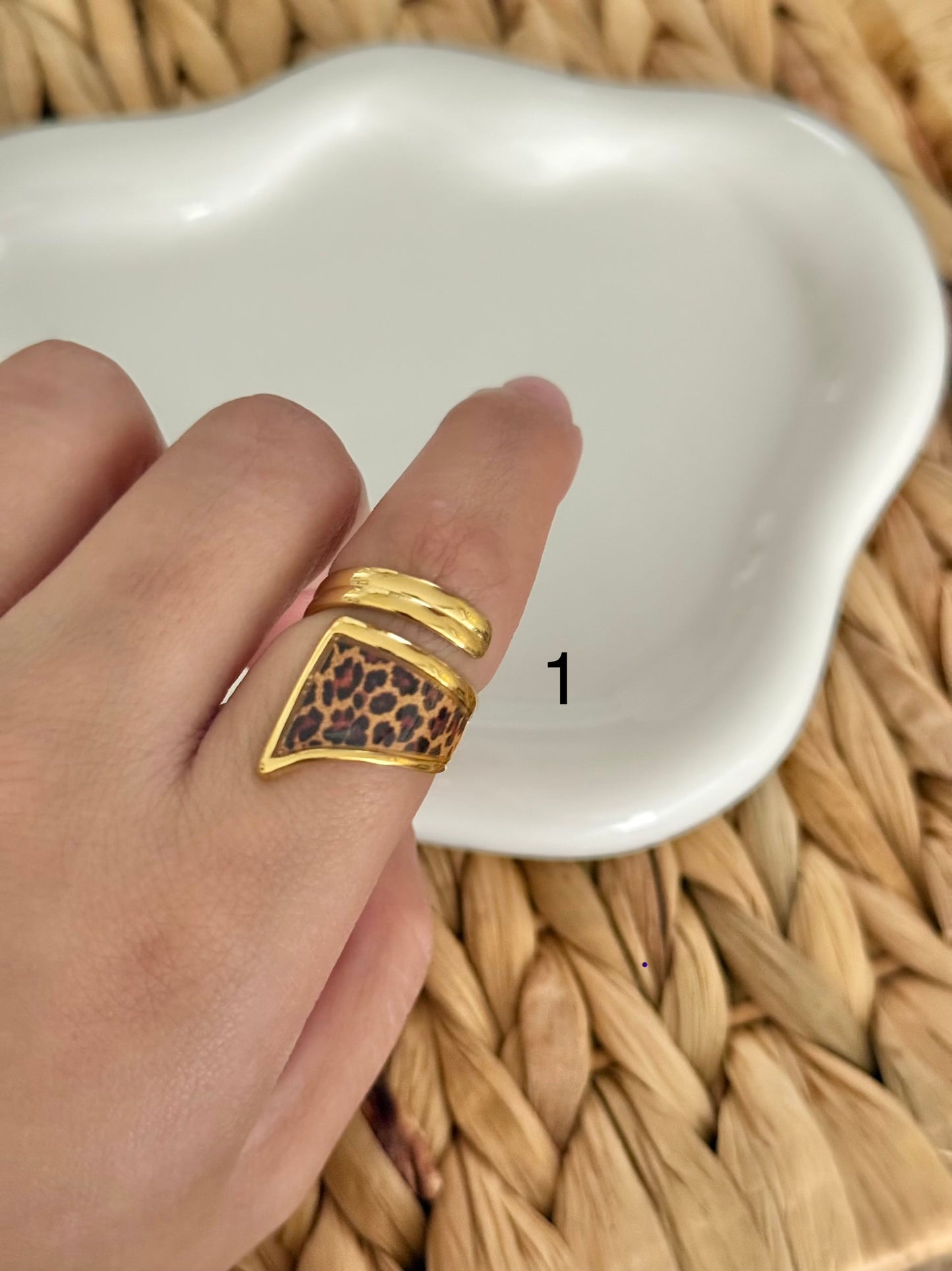 Animal print rings