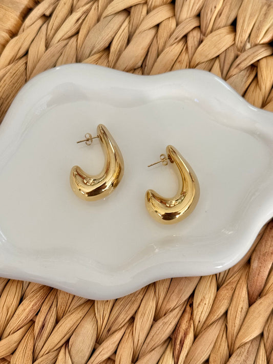 Chunk golden earrings