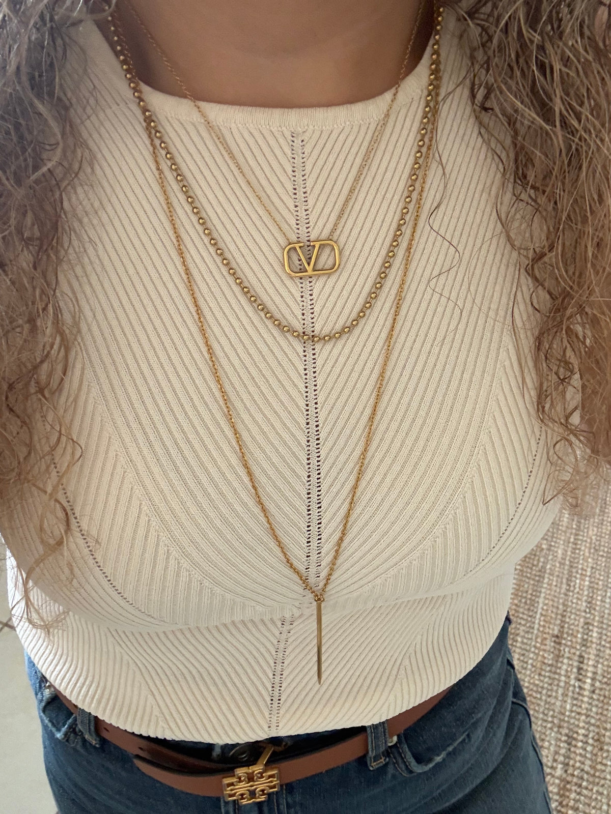 Stick long necklace