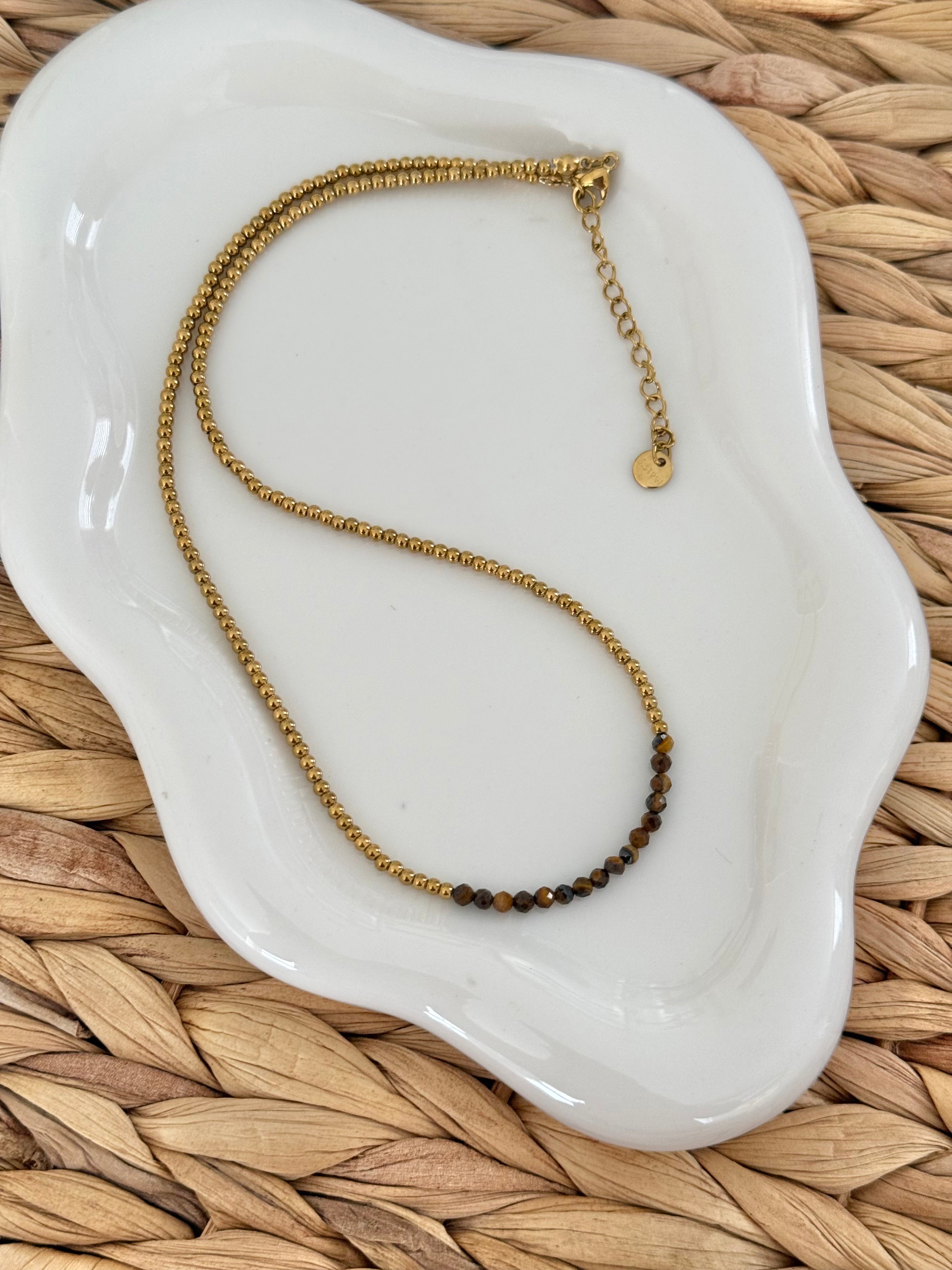 Tiger eye beads necklace