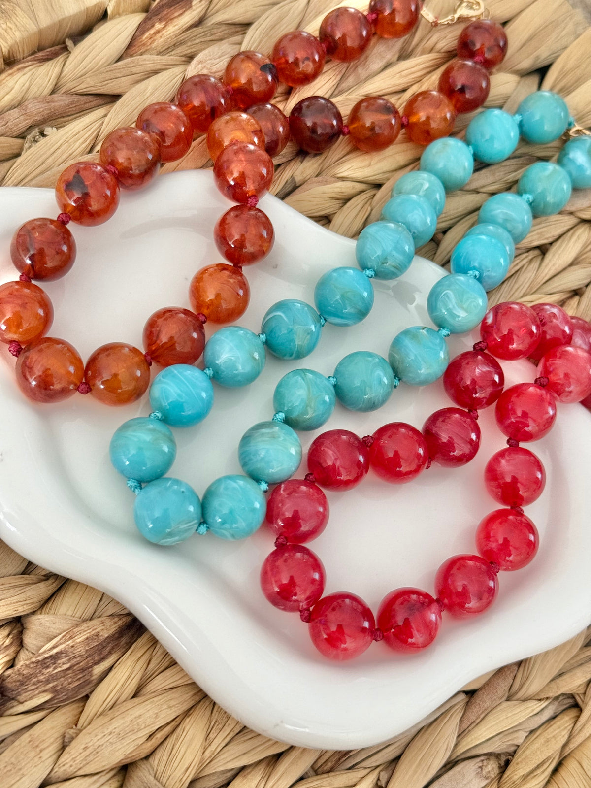 Brown chunk necklace