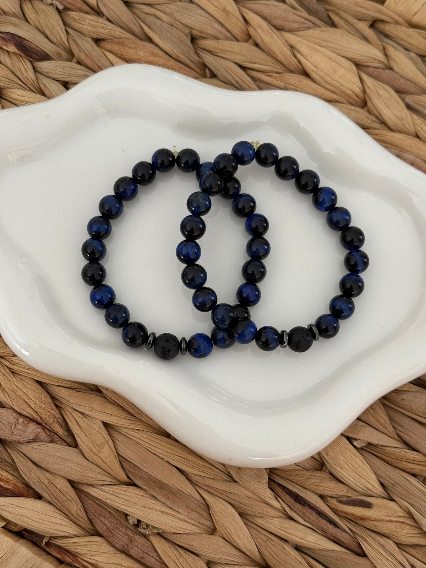 Ojo de tigre azul bracelet