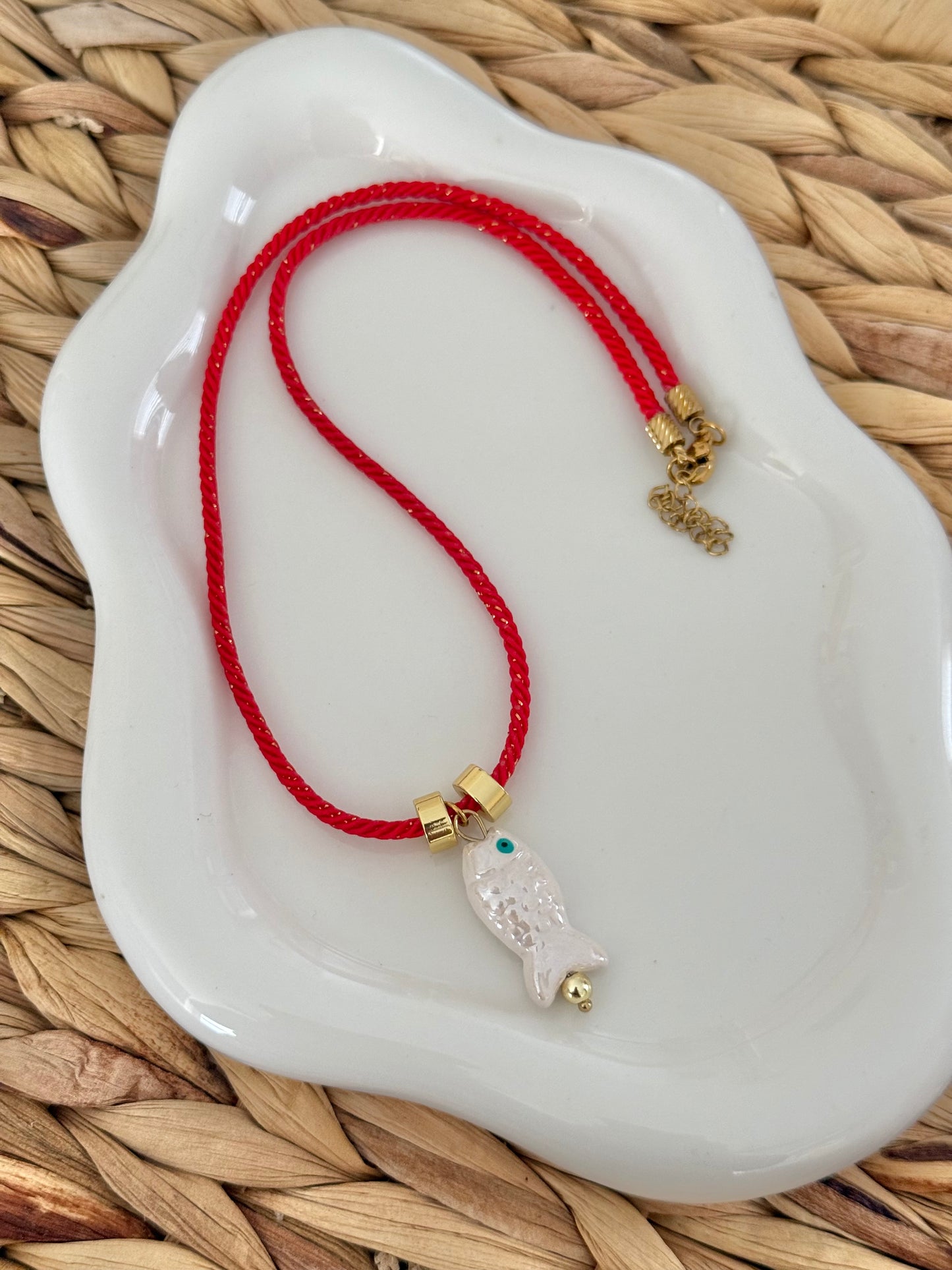 Ceramic fish necklace