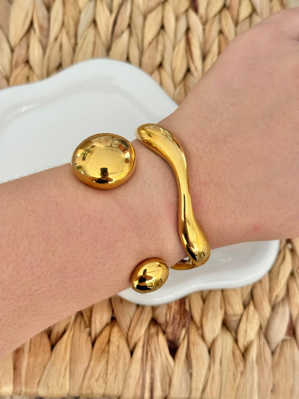 Bold golden cuff
