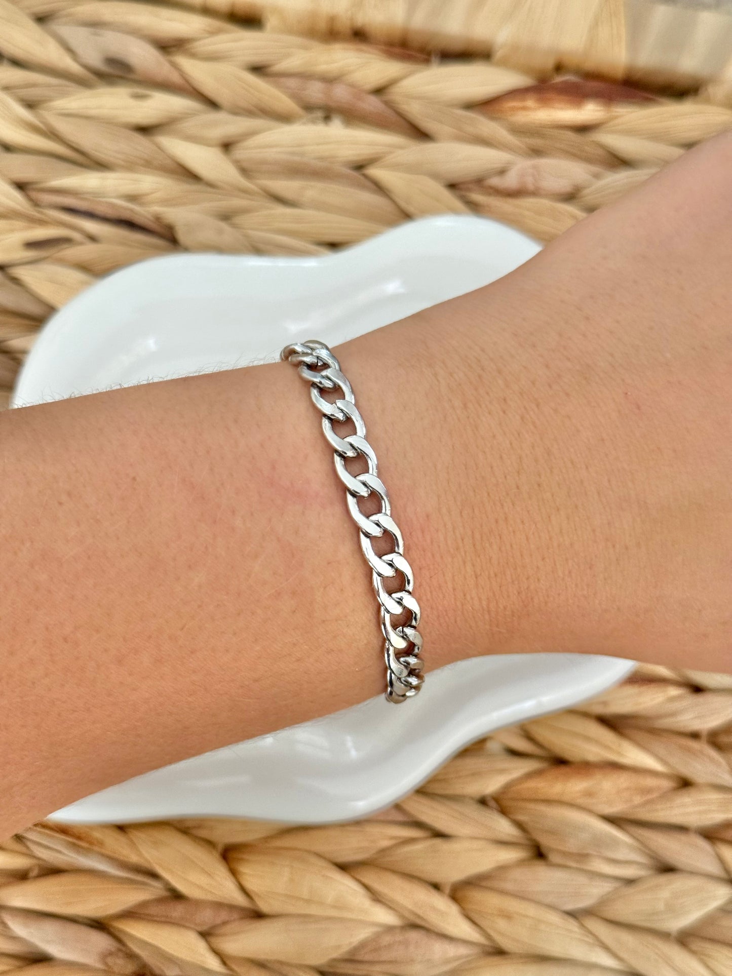 Cuban silver bracelet