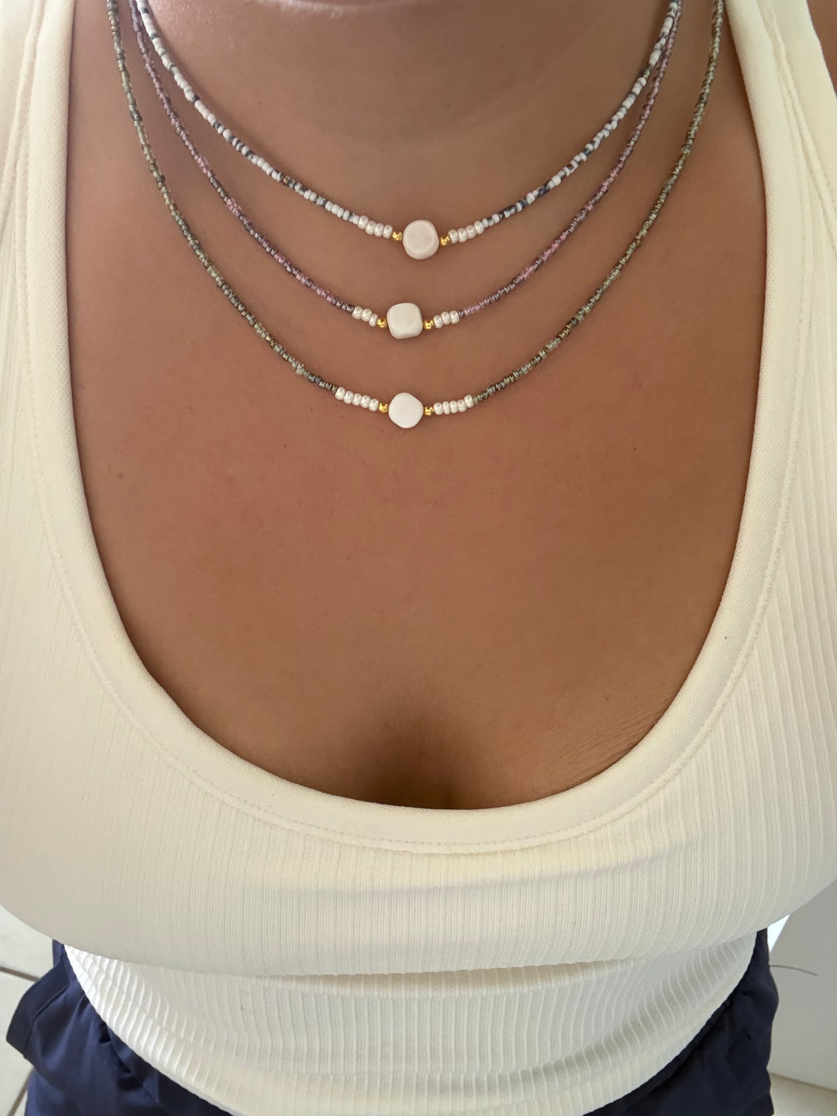 Seed beads necklaces