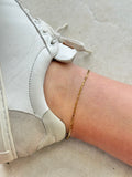 Square gold anklet