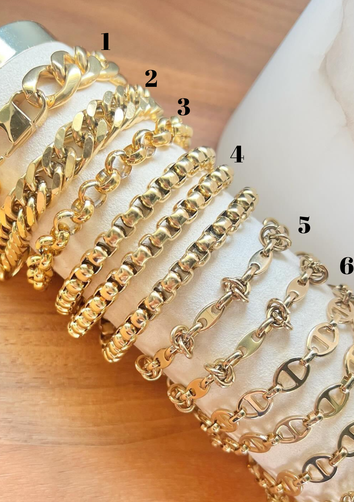 Gold bracelets