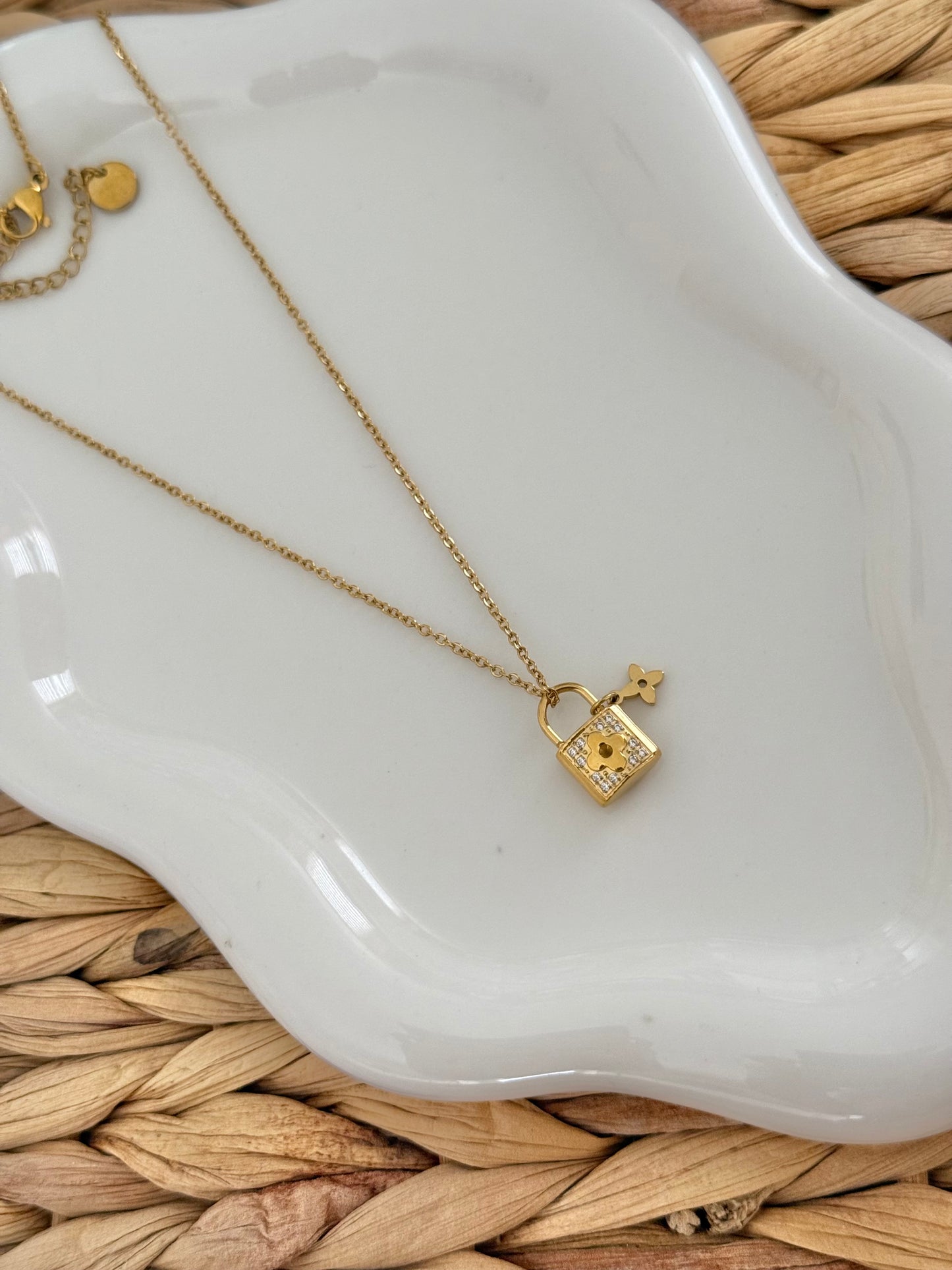 Lv padlock necklace