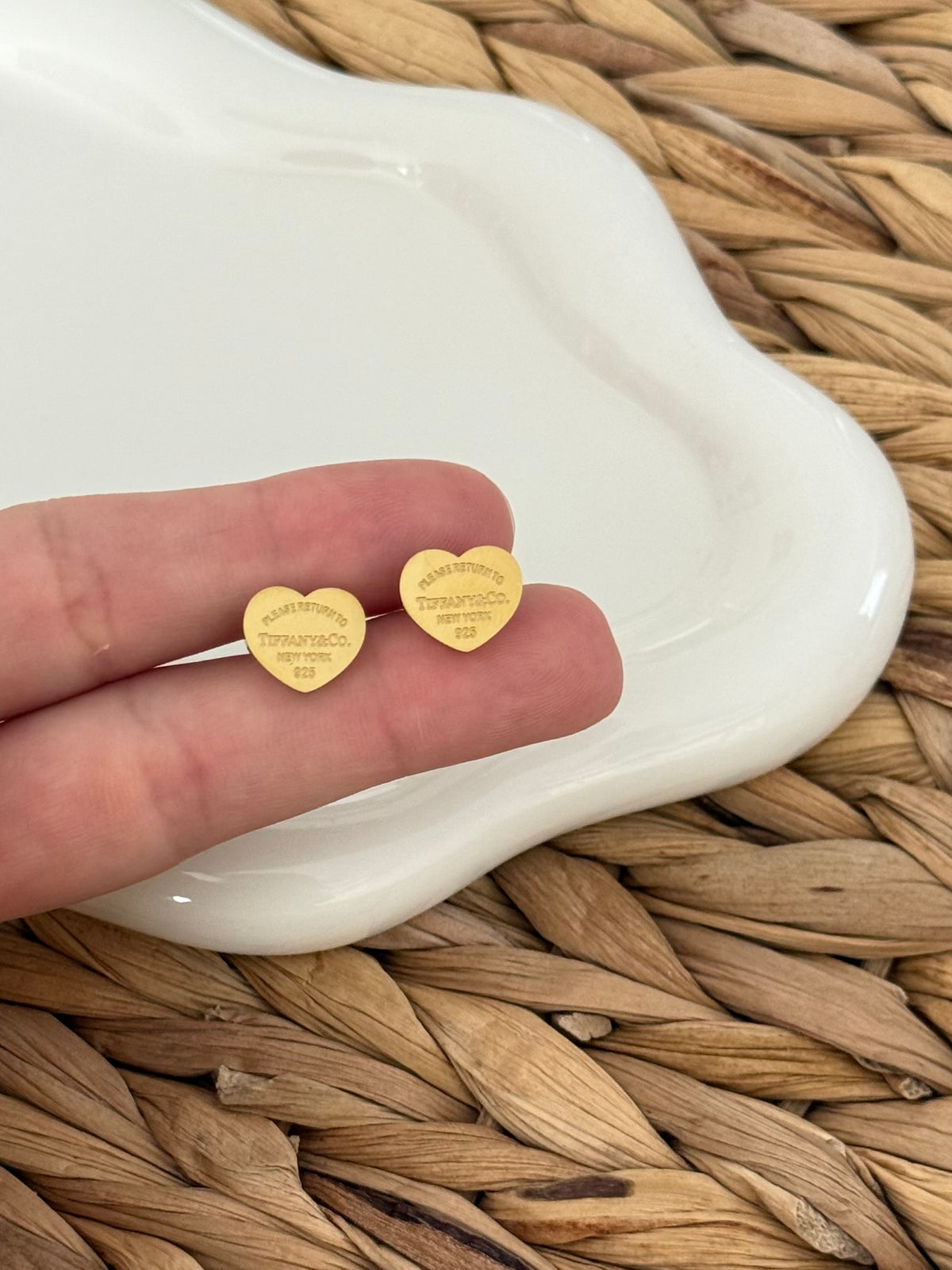 Imitation heart studs