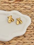 X gold earrings