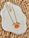 Crab orange necklace