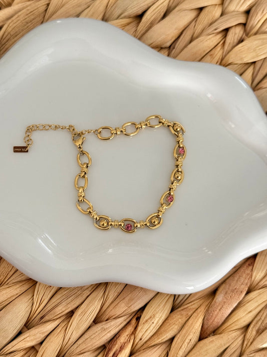 Pink circles bracelet