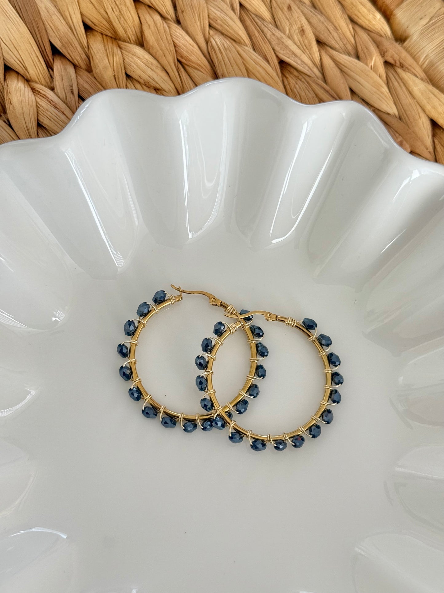 Large blue hoops