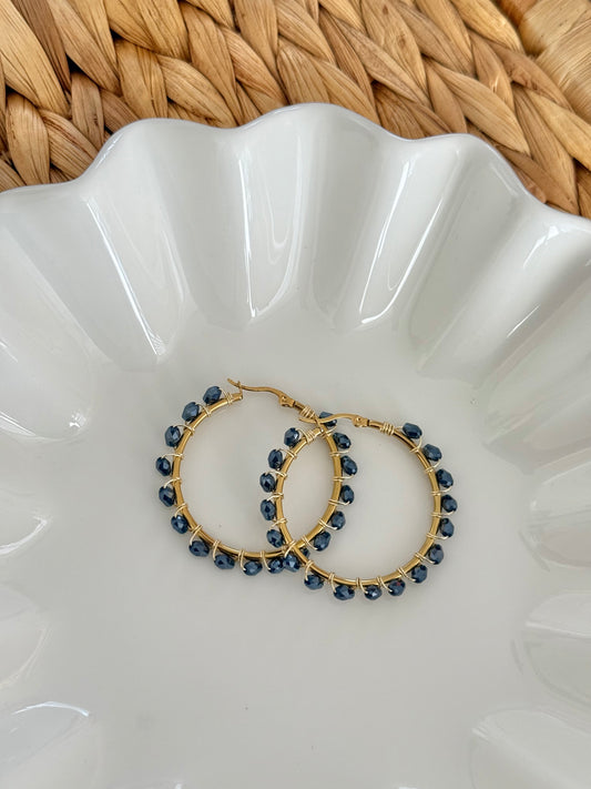 Large blue hoops