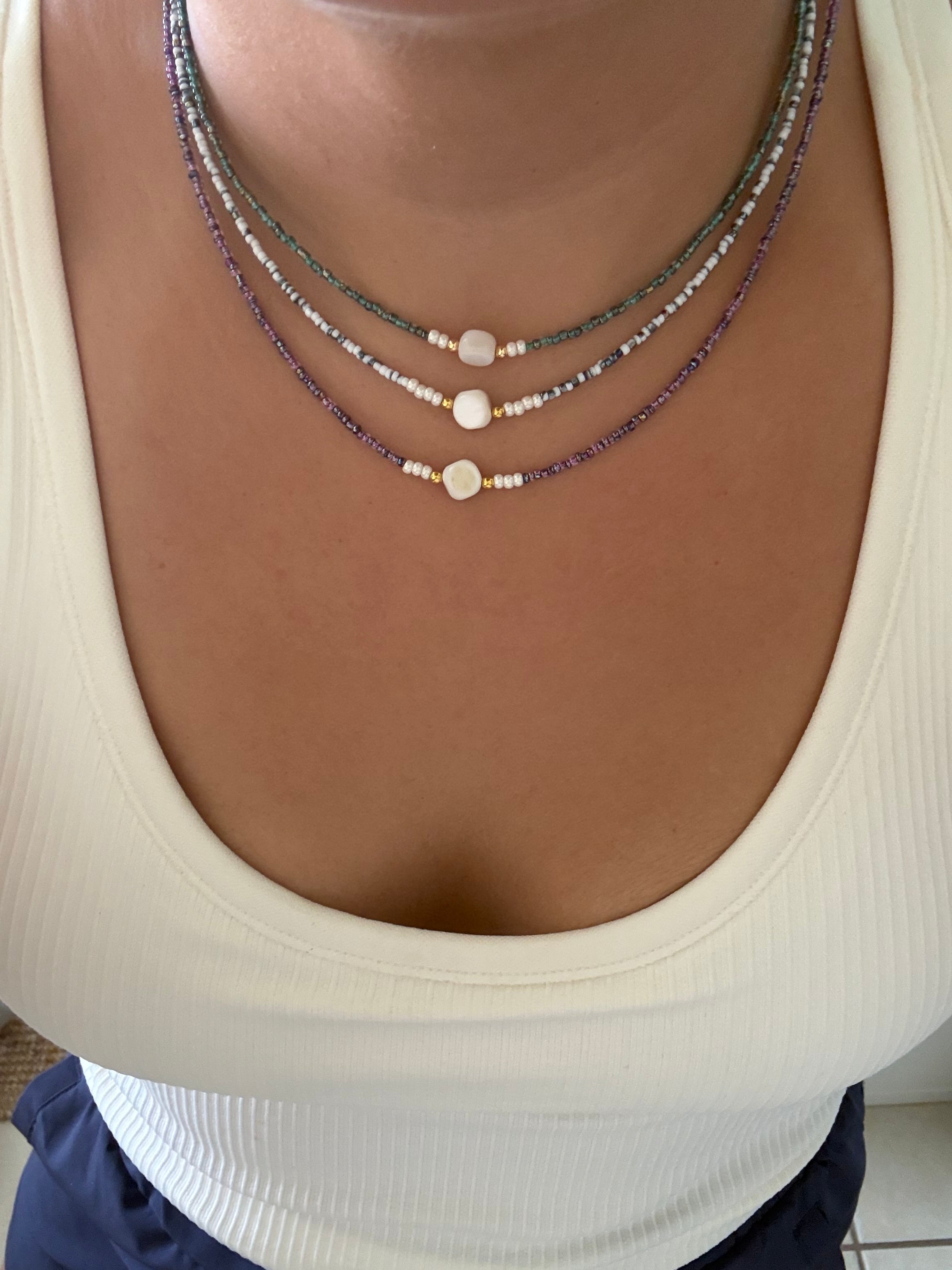 Seed beads necklaces
