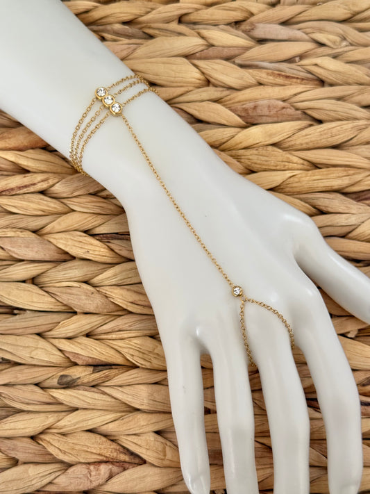 Three dainty hand chain