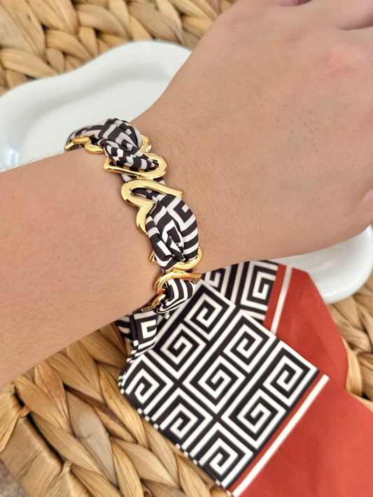 Heart bracelet with scarf
