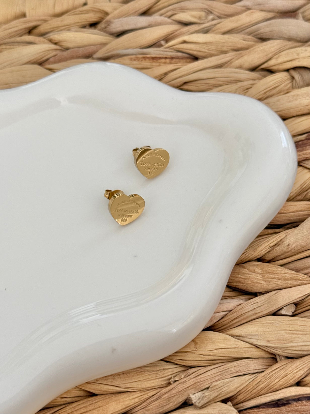 Imitation heart studs
