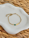 Paper green bracelet