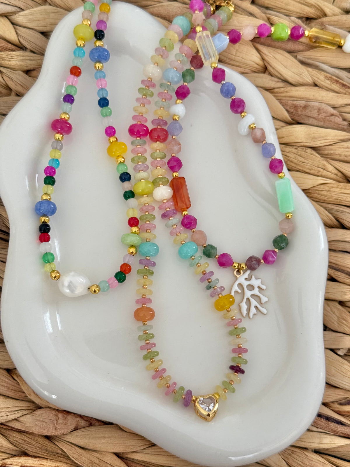 Seaweed colorful necklace