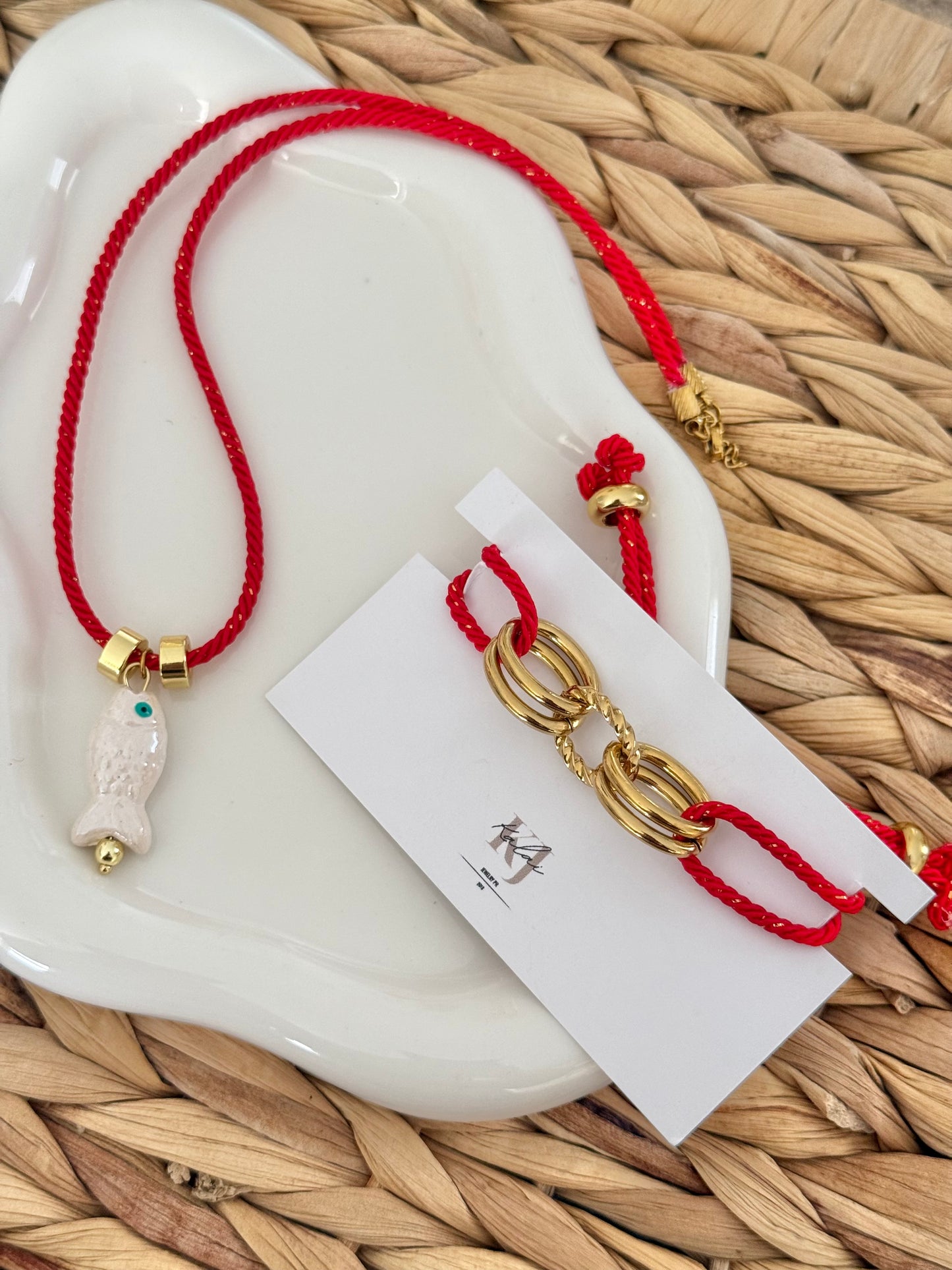 Ceramic fish necklace