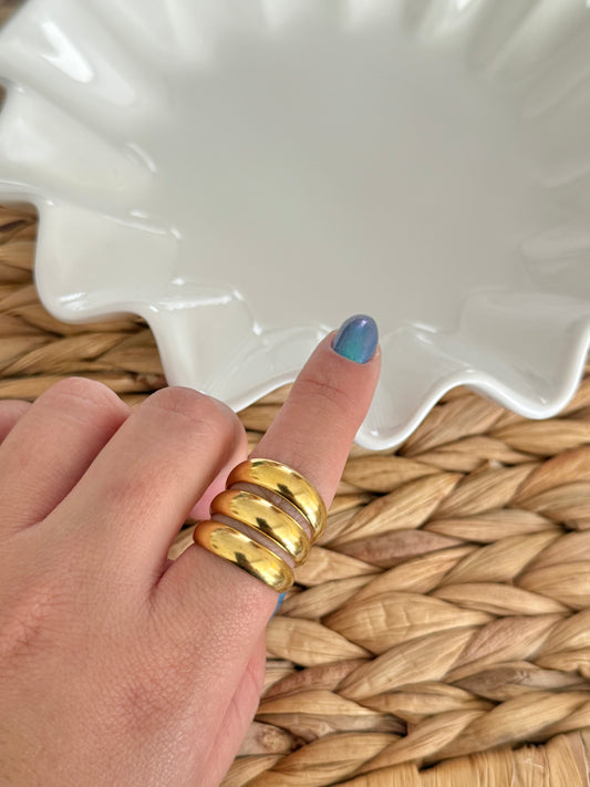 Golden dome ring