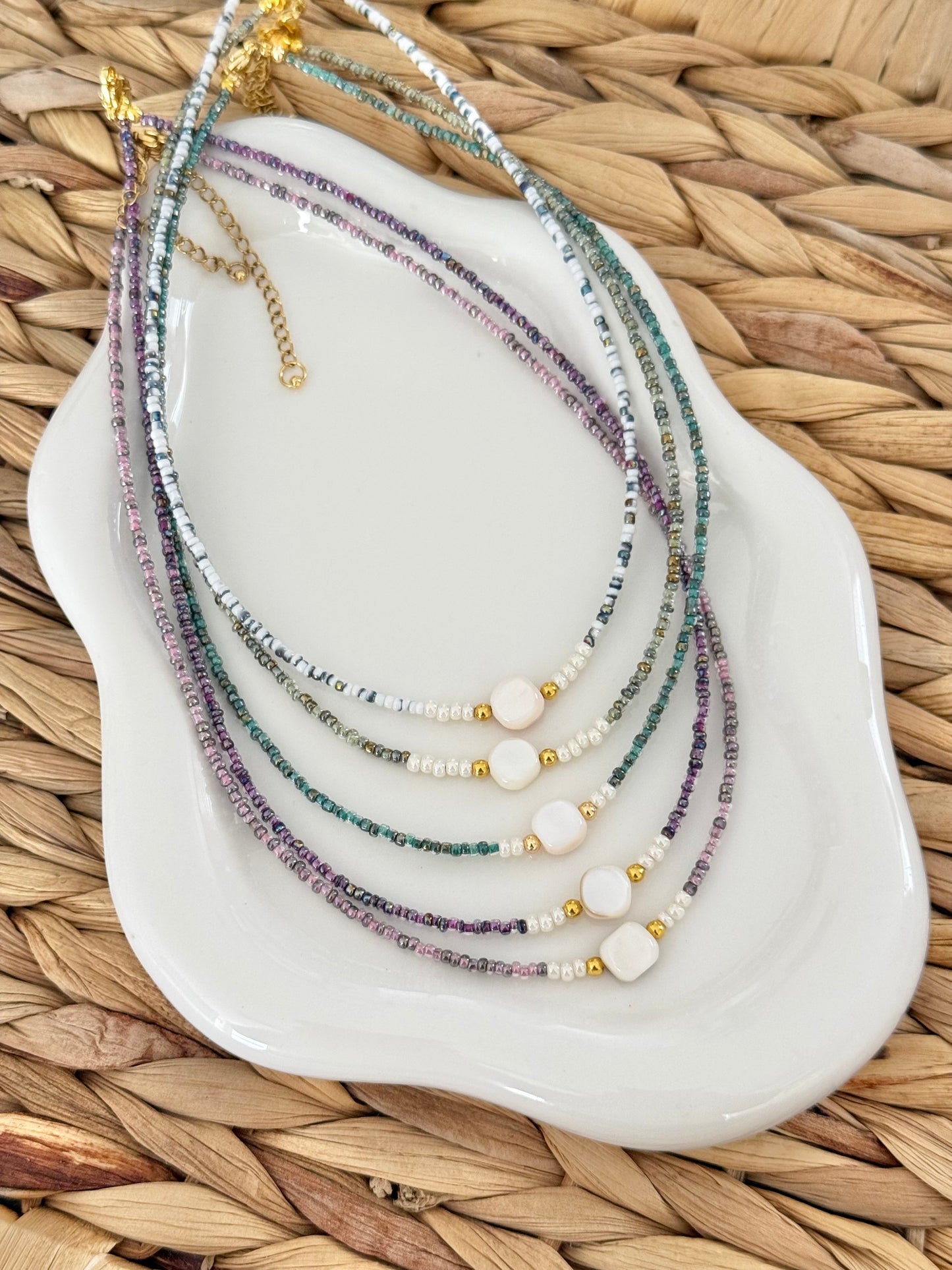 Seed beads necklaces