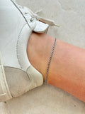 Cuban silver anklet