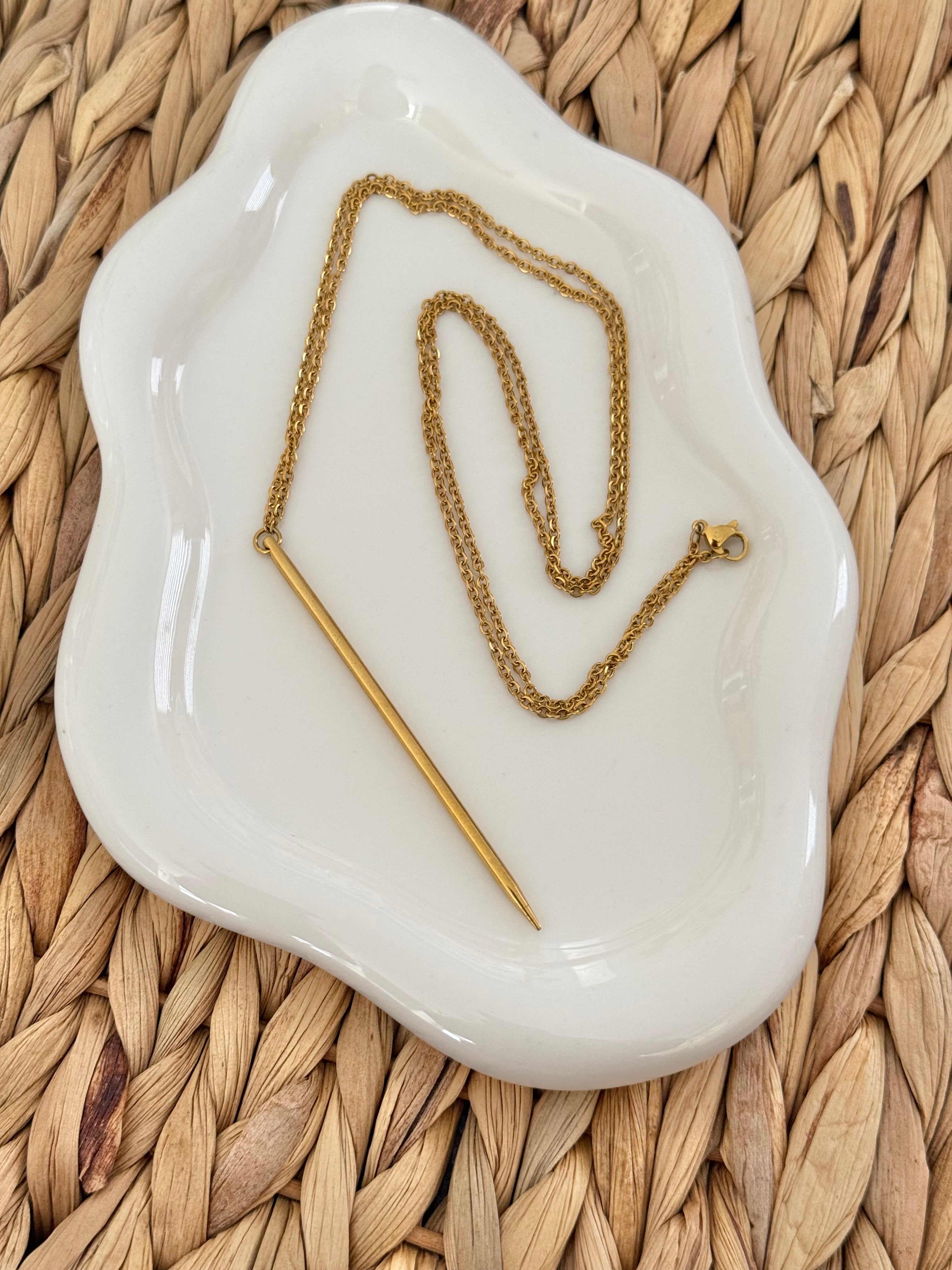 Stick long necklace