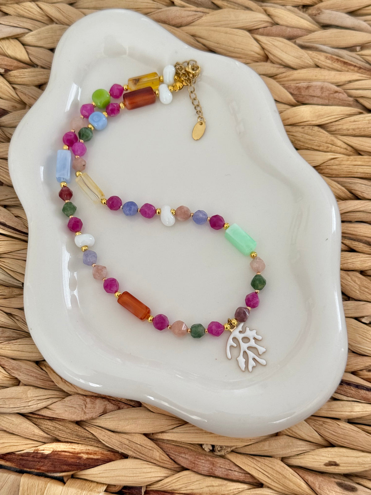 Seaweed colorful necklace